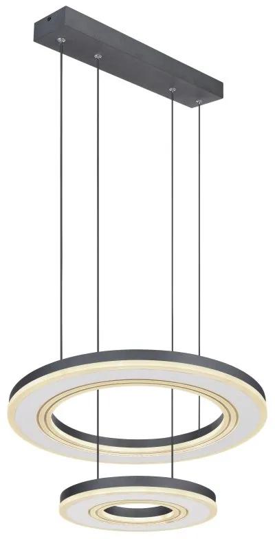 Lustra LED suspendata cu telecomanda design modern Blasius negru, alb