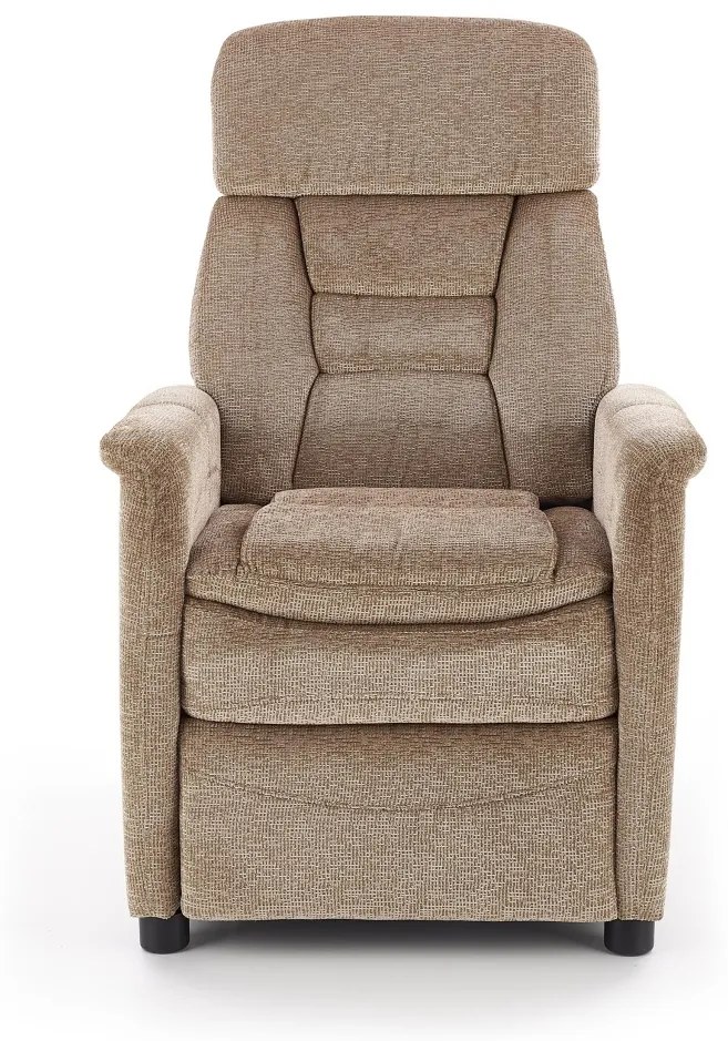 Fotoliu recliner Jordan stofa bej H106 cm