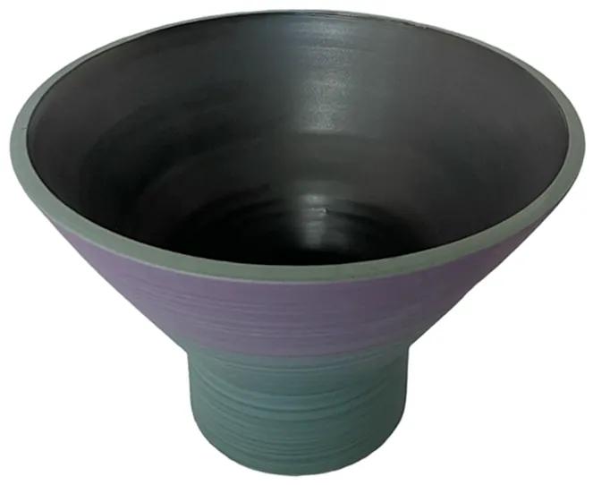 Vaza ceramica Griselda 24x16cm, Turcoaz