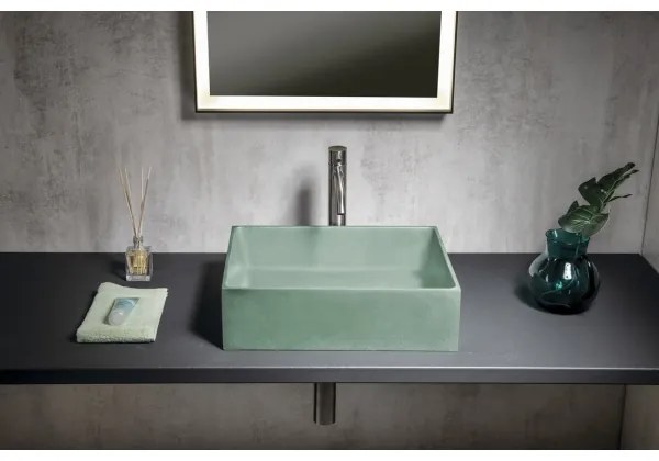Sapho - Lavoar pentru blat FORMIGO 47,5x36,5 cm beton/verde