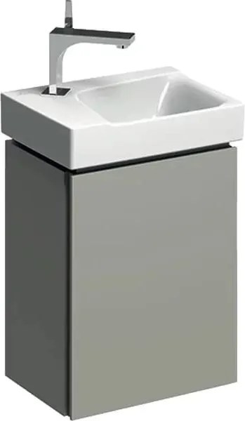 Dulap baza pentru lavoar suspendat Geberit Xeno2 greige 1 usa 38 cm