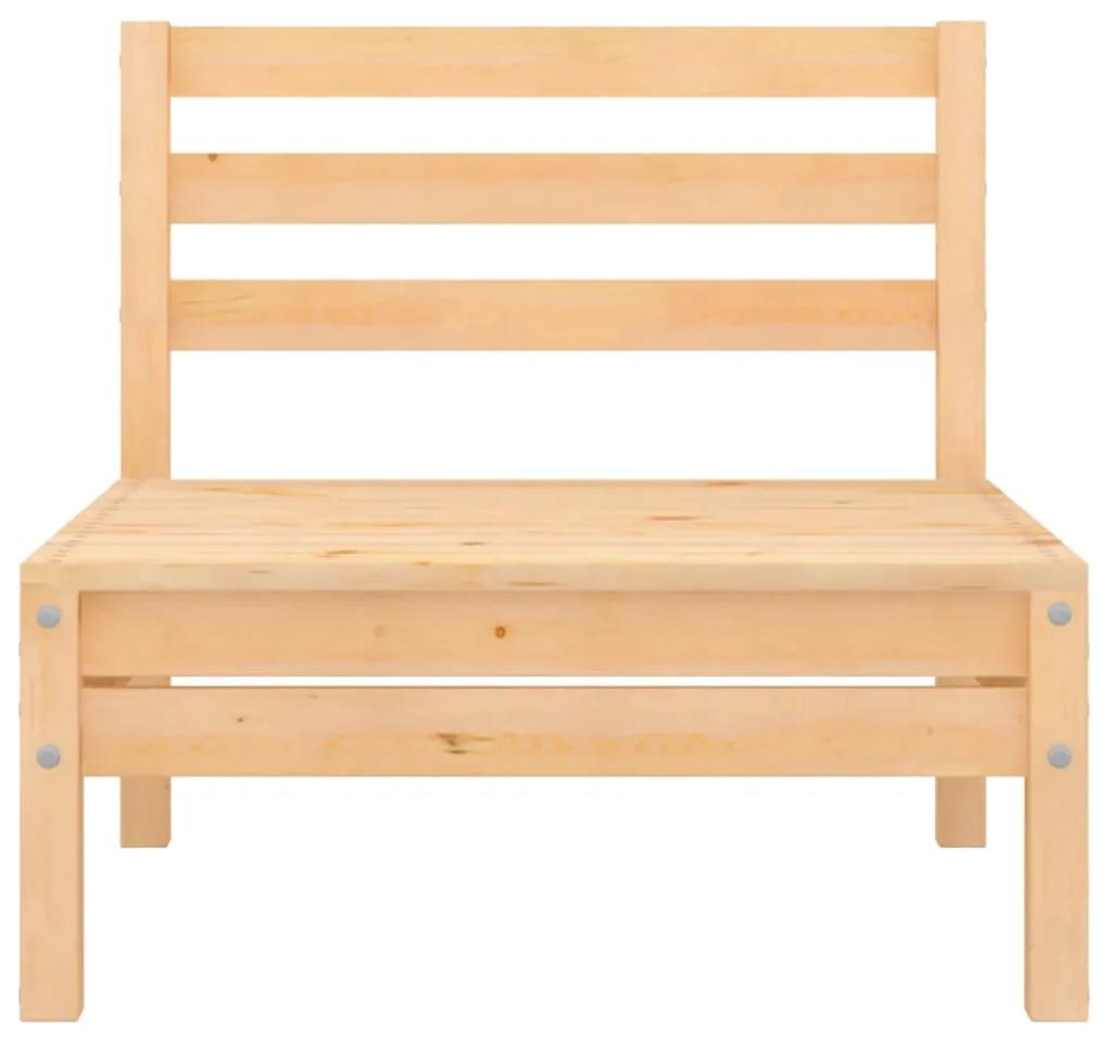 Canapea de mijloc pentru gradina, lemn masiv de pin Maro, canapea de mijloc, 1