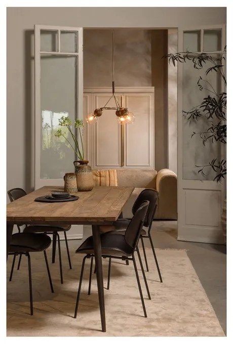 Scaune de dining negre 2 buc. din imitație de piele Close In – WOOOD