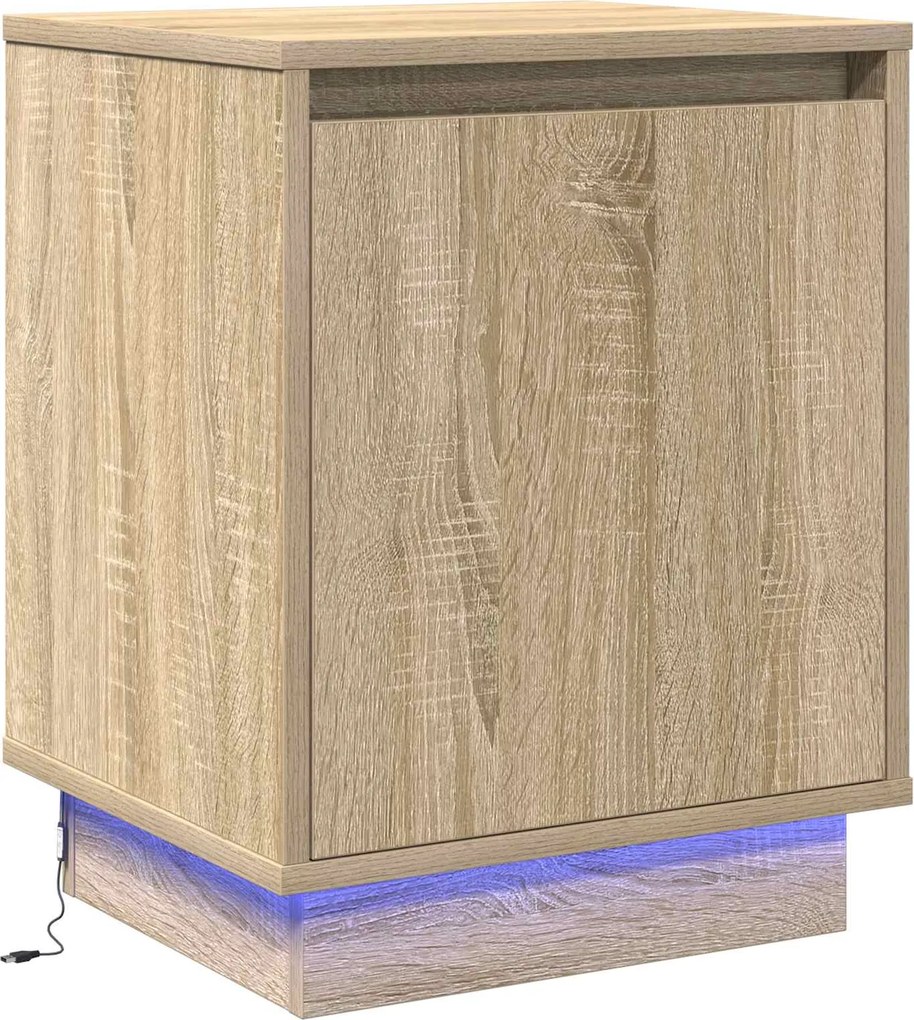 vidaXL Dulap de noapte Stejar Sonoma 39 x 34,5 x 50 cm Lemn compozit