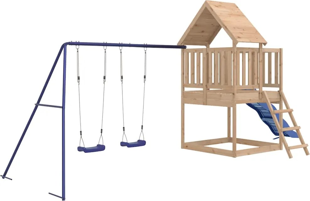 vidaXL Set de joacă pentru exterior, lemn masiv de pin