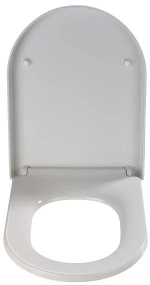 WENKO 18396100-WC Capac WC PALMA 46,5x35,7 cm alb/argintiu
