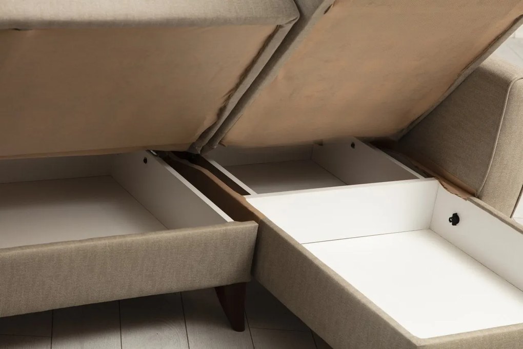Canapea extensibilă de colț Alkon - Beige