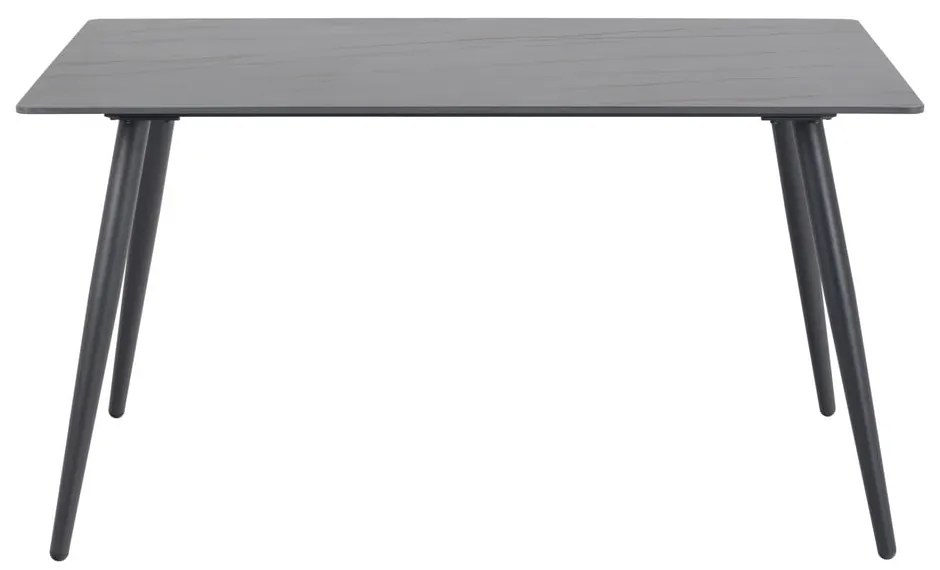 Masă cu blat din ceramică Actona Wicklow, 80 x 140 cm, negru