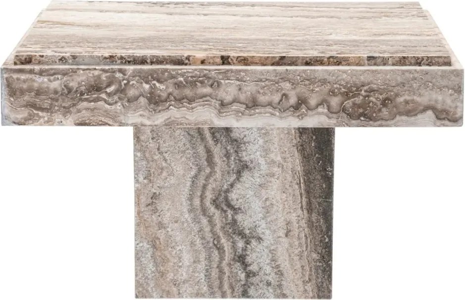 Masuta Laterala Design LUX, Travertin, Silver, Sartoria, 65x50cm