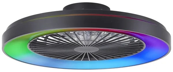 Ventilator LED RGBW dimabil de tavan Brilliant MAZZARO LED/24W/230V + telecomandă