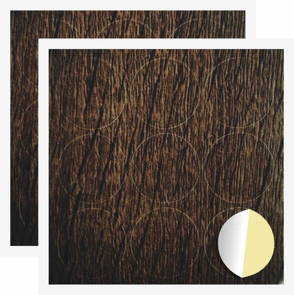 vidaXL Copertă autocolantă pentru șuruburi 2 pcs Stejar închis