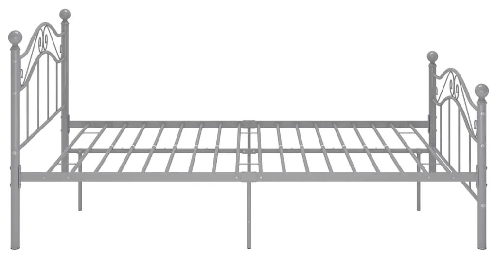 Cadru de pat, gri, 120 x 200 cm, metal