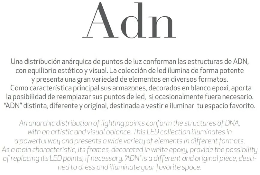 Aplica de perete LED design modern ADN alb Medium
