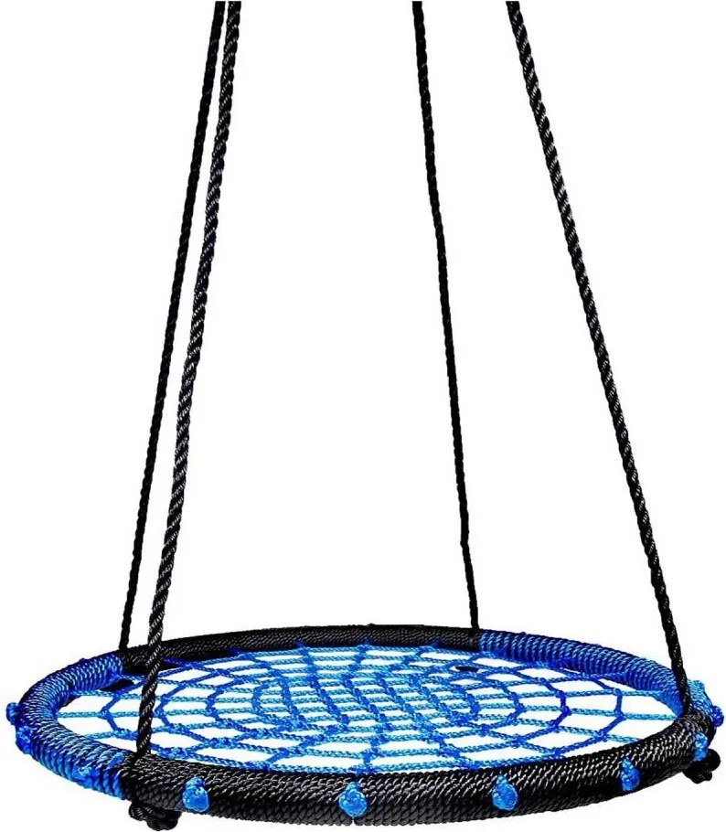 Leagăn Ø 80 cm, negru/albastru