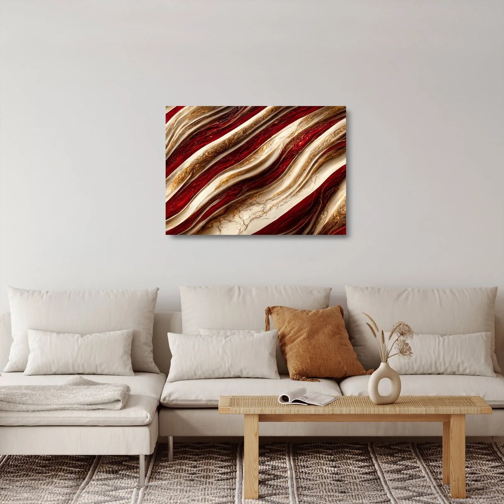 Tablou pe sticlă - Aur - textură albă (70x50 cm)