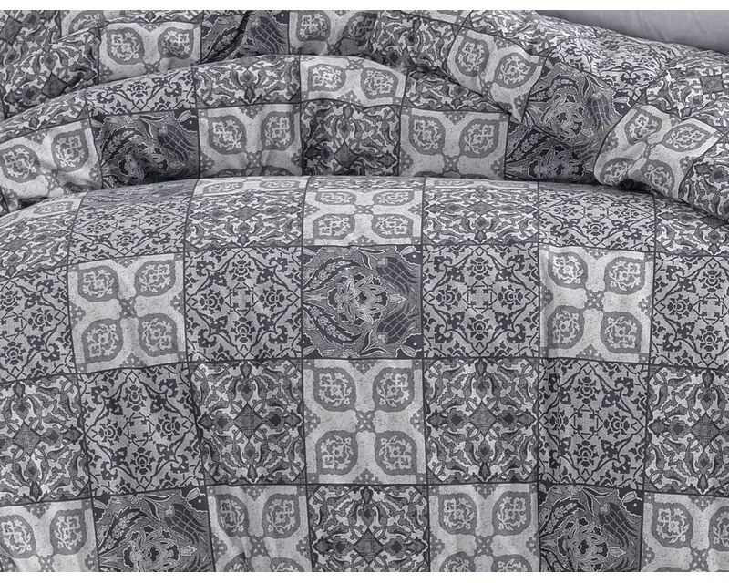 BedTex Lenjerie de pat din bumbac Ceramica gri,220 x 200 cm, 2 bucăți 70 x 90 cm