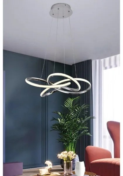 Lustră LED dimabilă pe cablu LED/65W/230V 3000-6500K gri + telecomandă