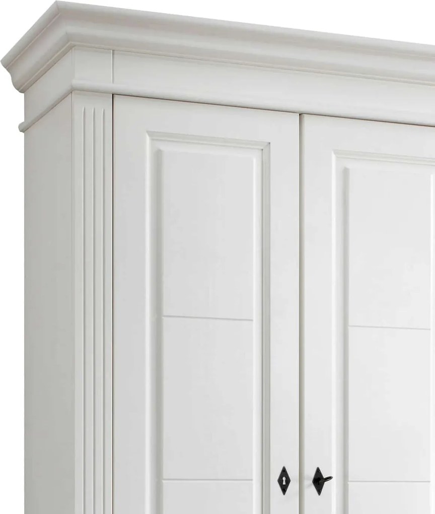Dulap lemn masiv alb Ariana, 110 × 46 × 200 cm