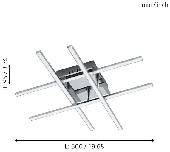 Eglo 95568 - LED Plafoniera LASANA 1 LED/24W/230V