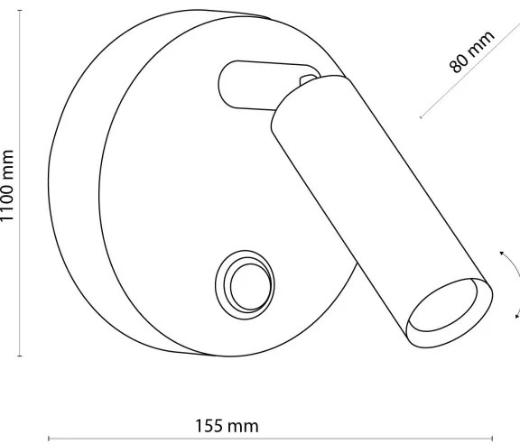 Spot de perete ENZO 1xG9/8W/230V negru