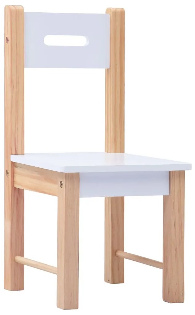 Set masa cu scaune pentru copii cu tabla, 3 piese, negru si alb