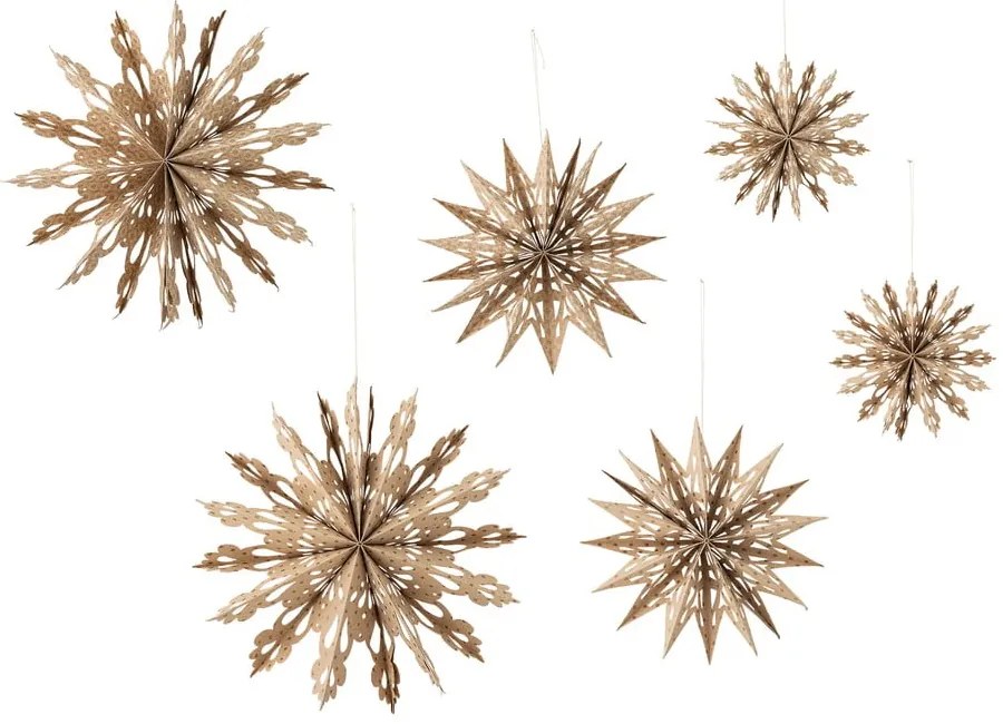 Decorațiuni suspendate pentru Crăciun 6 buc. din hârtie Star – Bloomingville