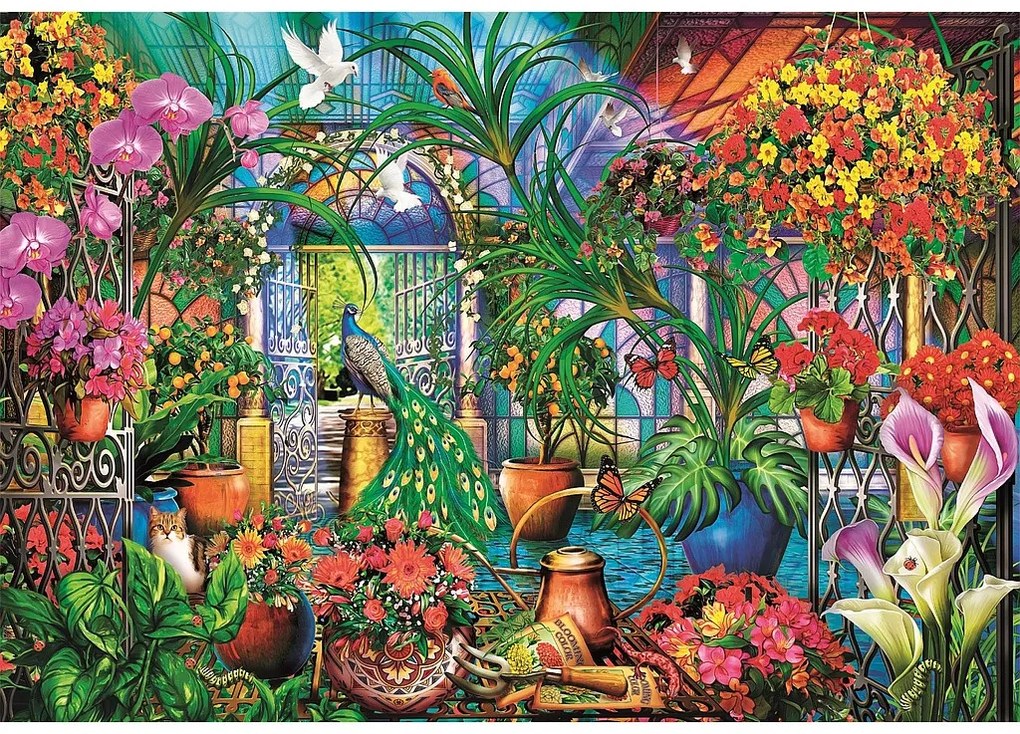 Colorat Caretakers Seră puzzle compact de 500 piese Clementoni