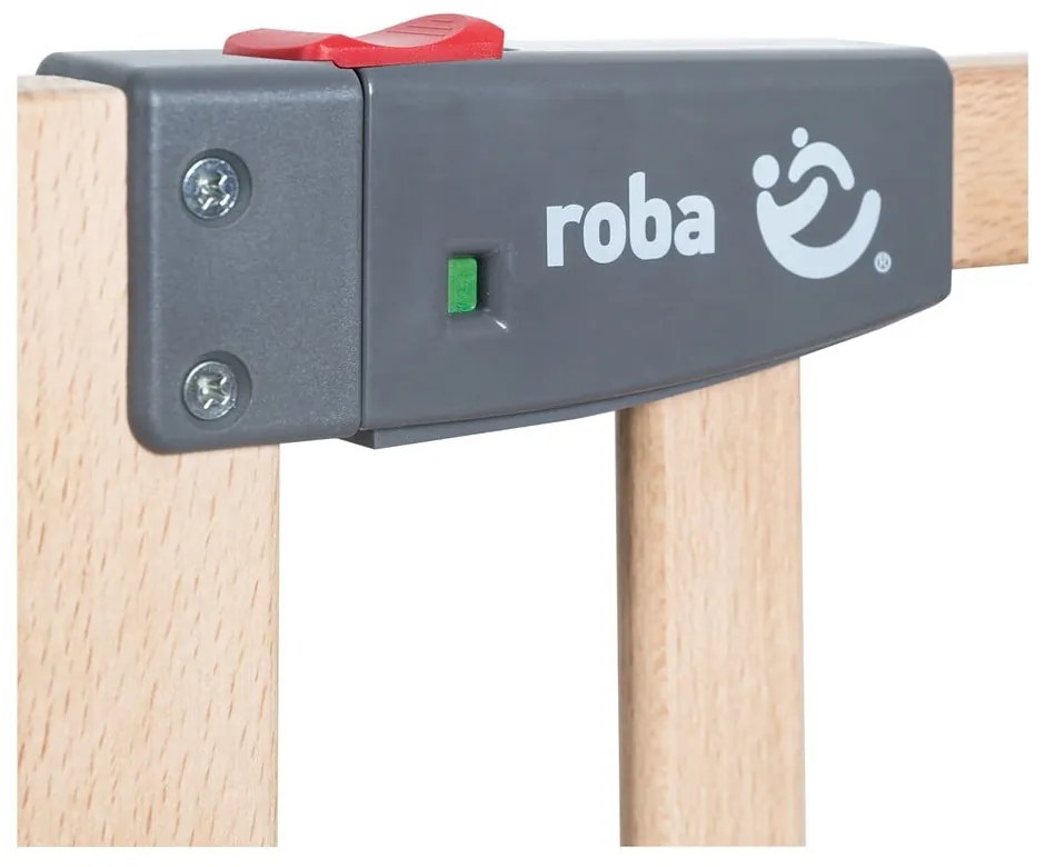 Poartă de siguranță în culoare naturală din lemn masiv de fag – Roba