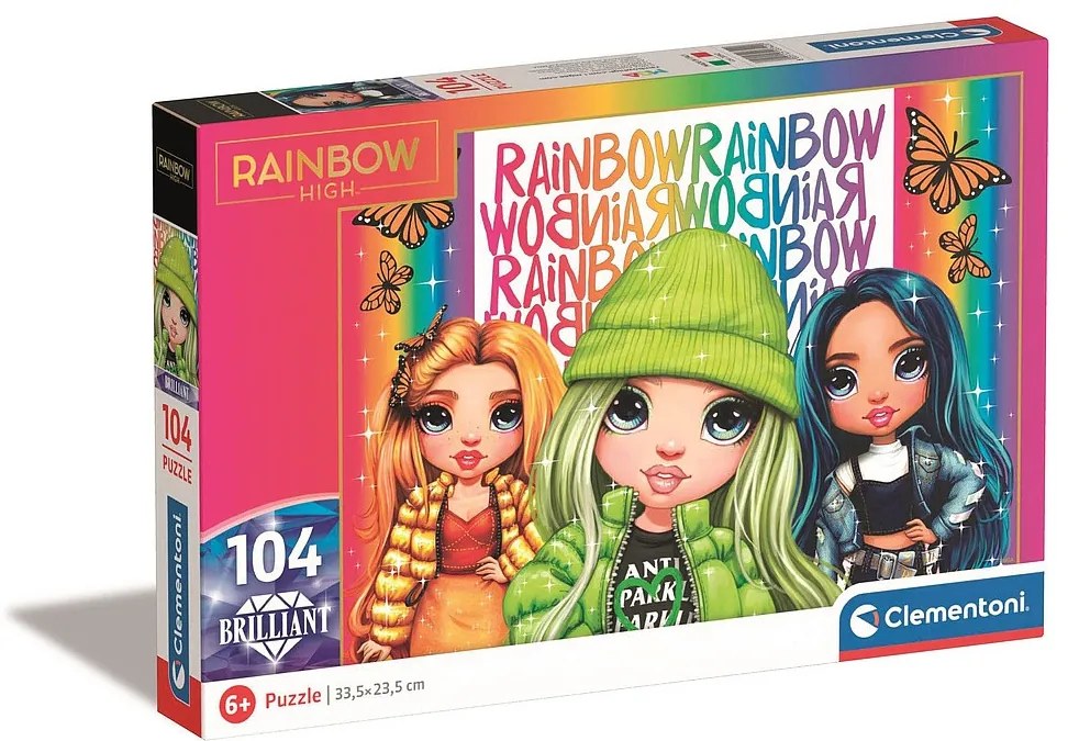 Rainbow High Butterfly Puzzle Brilliant 104 de piese Clementoni