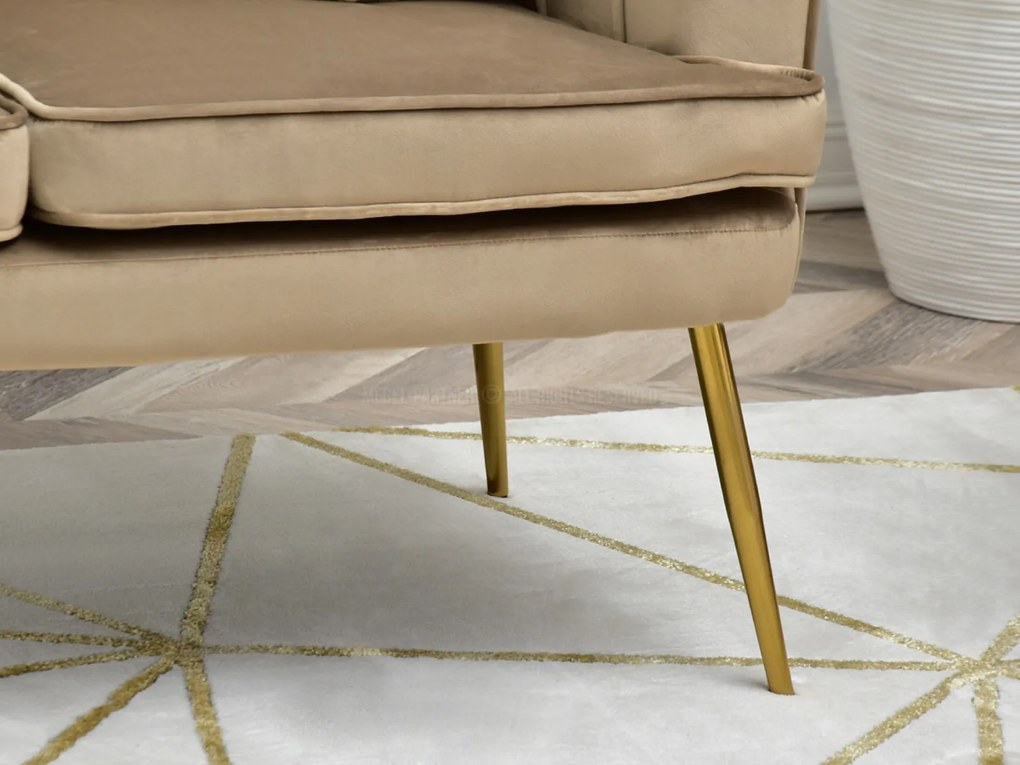 Canapea Etimee S (bej + auriu). Promo -15%. 1111388