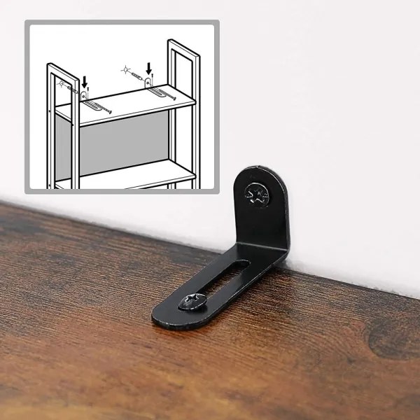 Bibliotecă NAVARO maro/negru