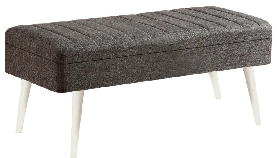 Masă de sufragerie extensibilă cu 2 scaune și 2 bănci Vlasta (alb + antracit). 1073083