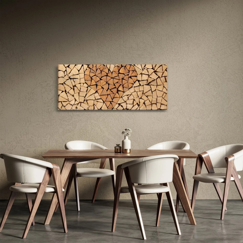 Tablou - Inima din lemn (120x50 cm)