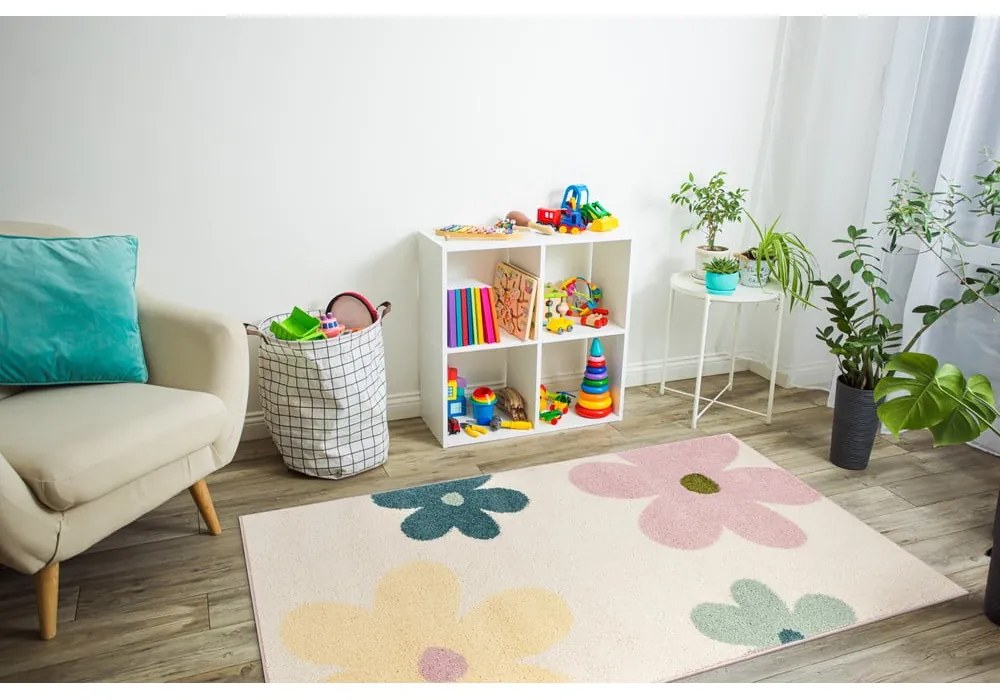 Covor pentru copii fildeș 80x150 cm Lolly Cream – FD