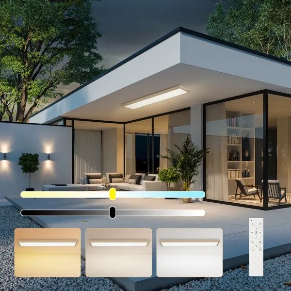 Brilagi-LED Aplica LED de baie dimabilă FRAME SMART LED/50W/230V 120x30 IP44 + telecomandă