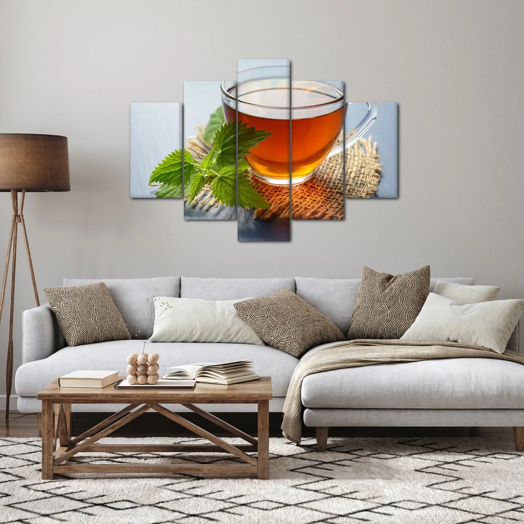 Tablou cu ceașca cu ceai (150x105 cm)