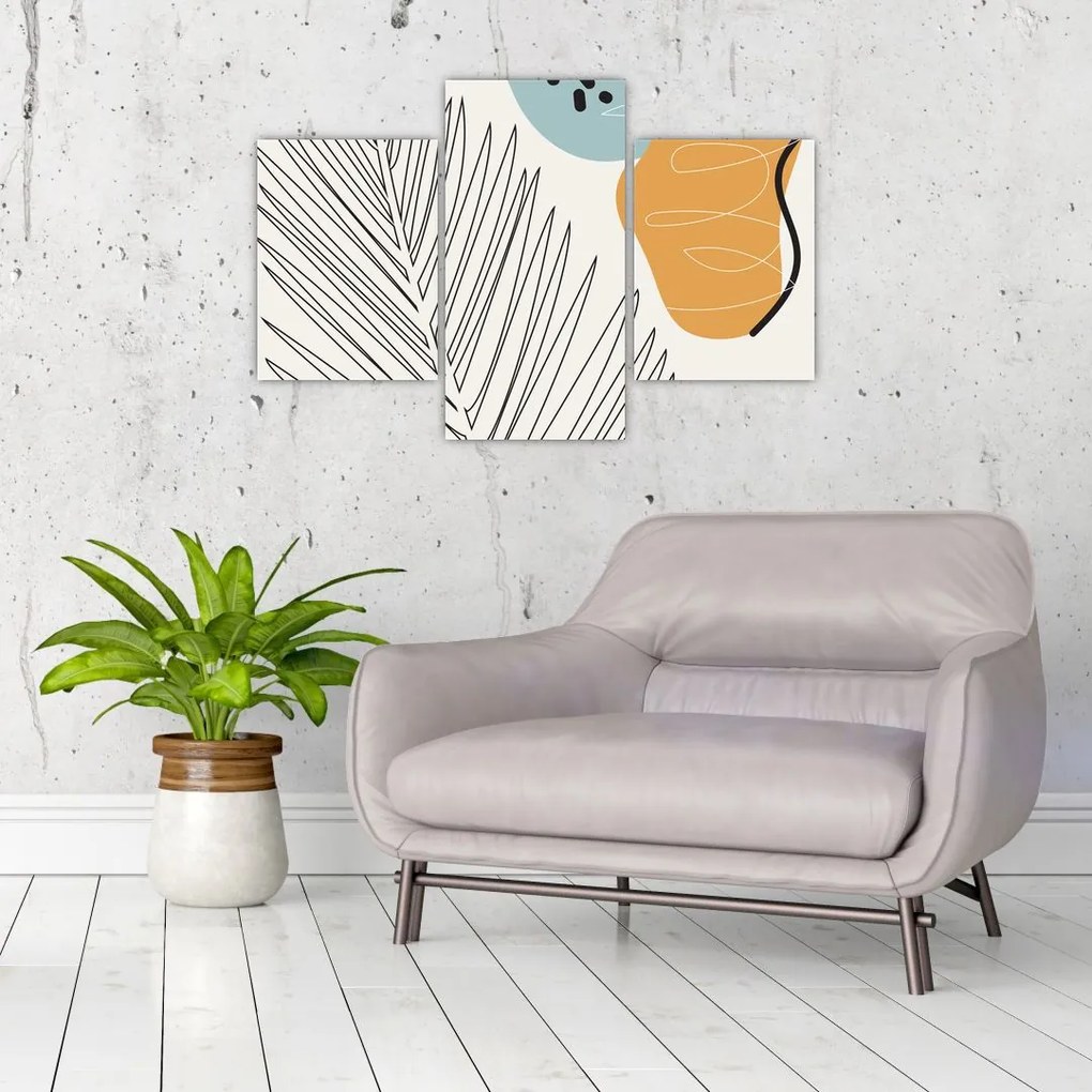 Tablou - Ilustrație de frunze (90x60 cm)