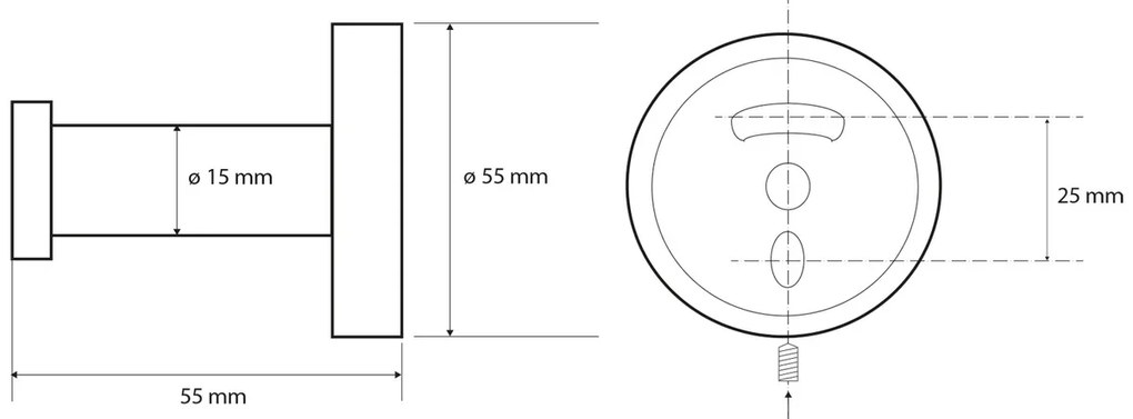 SAPHO XB204 X-Round Black cârlig, negru