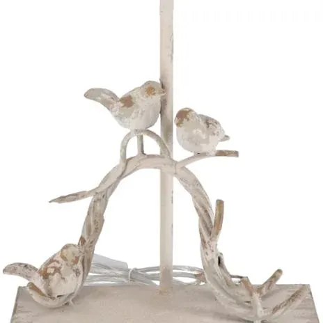 Lampa Shabby Chic Birds metal si rasina h 63 cm