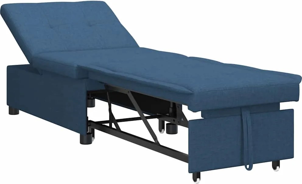 vidaXL Canapea extensibilă albastru 194 x 50 x 82 cm țesătură
