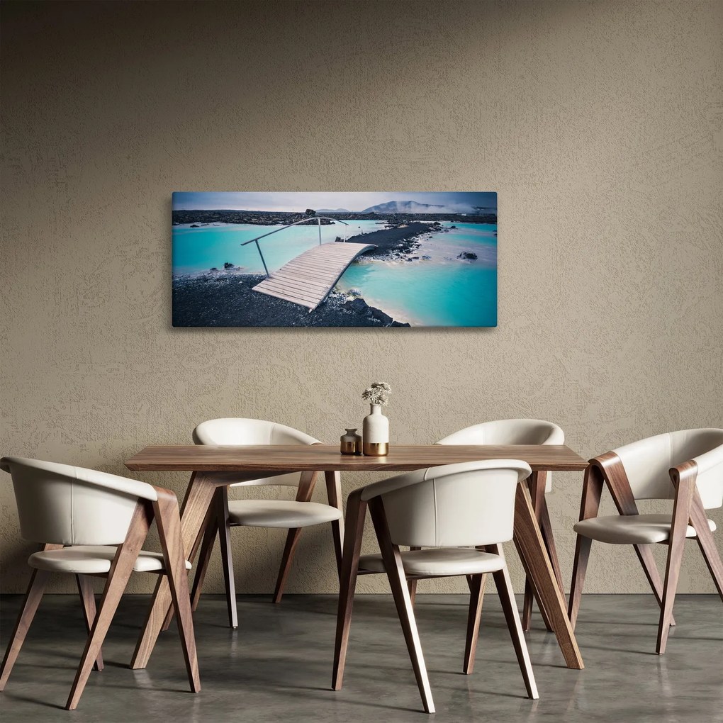 Tablou cu pod din lemn (120x50 cm)