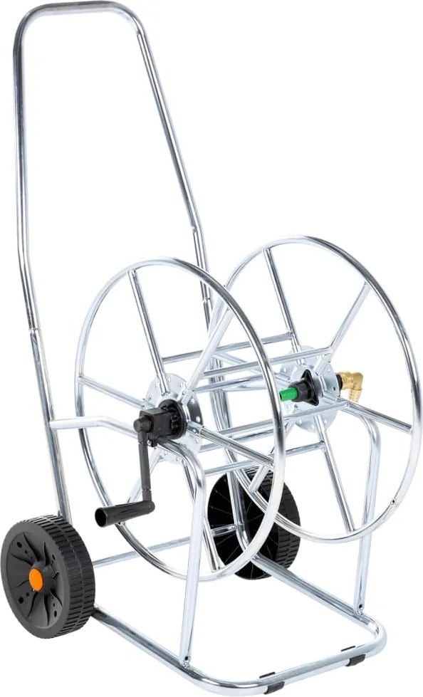 vidaXL Cărucior cu tambur pentru furtun de 80 m 4/2", oțel