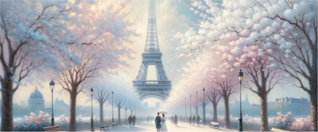 Tablou - Pictură din Paris (120x50 cm)