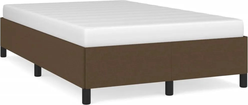 vidaXL Cadru de pat fără saltea țesătură maro 120x190 cm țesătură