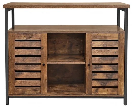 Dulapior Vintage Cu 2 Usi Si 1 Polita, Maro Rustic, 100 Cm