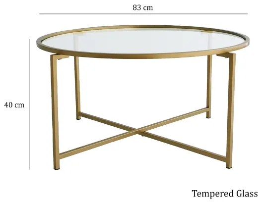 Măsuță de cafea GOLD SUN 40x83 cm aurie