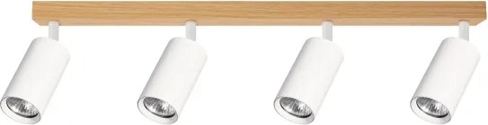 Brilagi - Plafonieră cu spoturi SELE, 4xGU10/30W/230V, alb/decor stejar