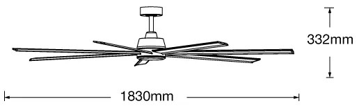 Ventilator dimabil Lucci air 21610849 ATLANTA 1xGX53/12W/230V alb + telecomandă