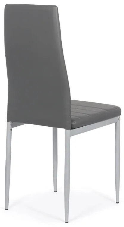 Scaune de bucatarie cu design contemporan din piele sintetică BUC 263 gri