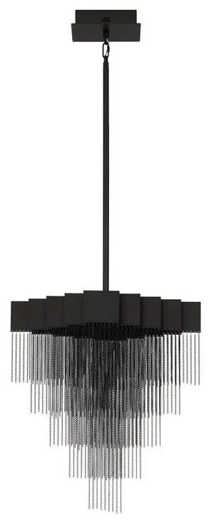 Lustra LED suspendata design modern REVIA negru